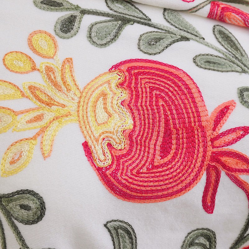 Amara Blossom Embroidered Cashmere Shawl