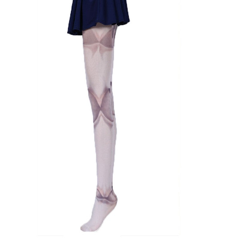 Kairo Harajuku Print Pantyhose