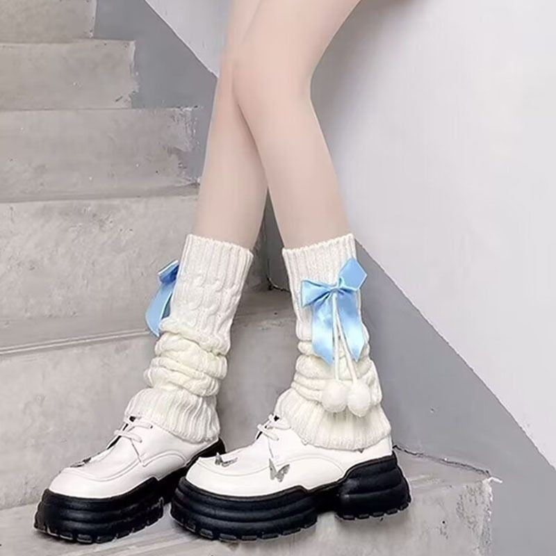 Lumi Bow Furball Socks