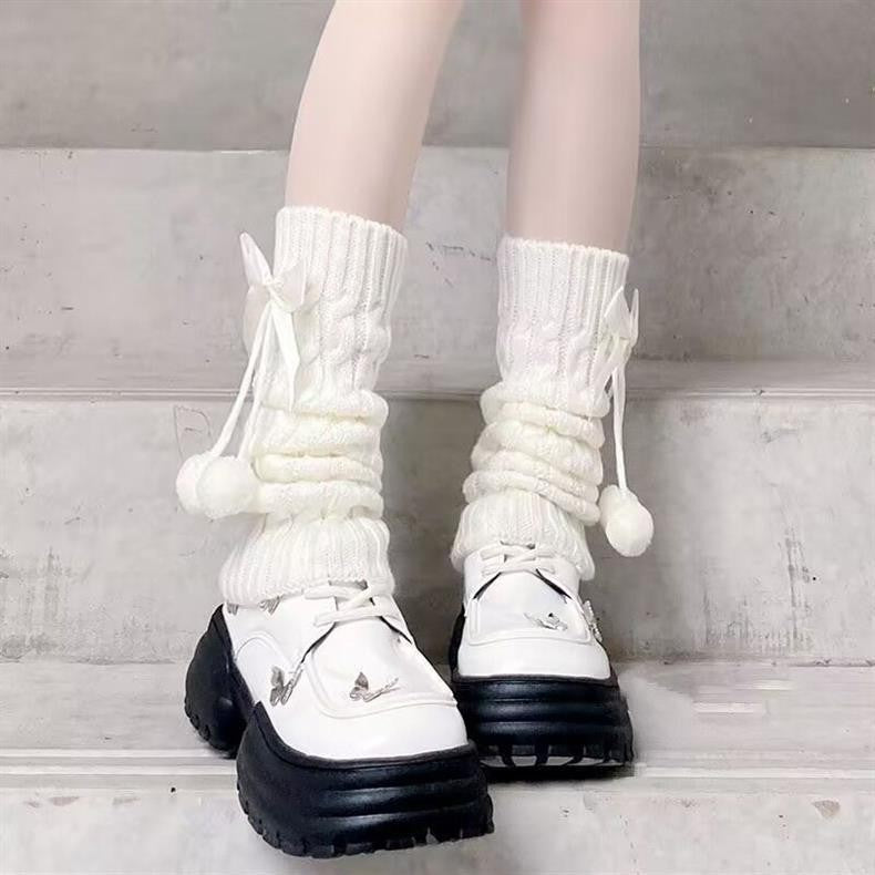 Lumi Bow Furball Socks