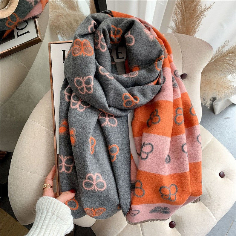 Marisol Double-Faced Cashmere Scarf